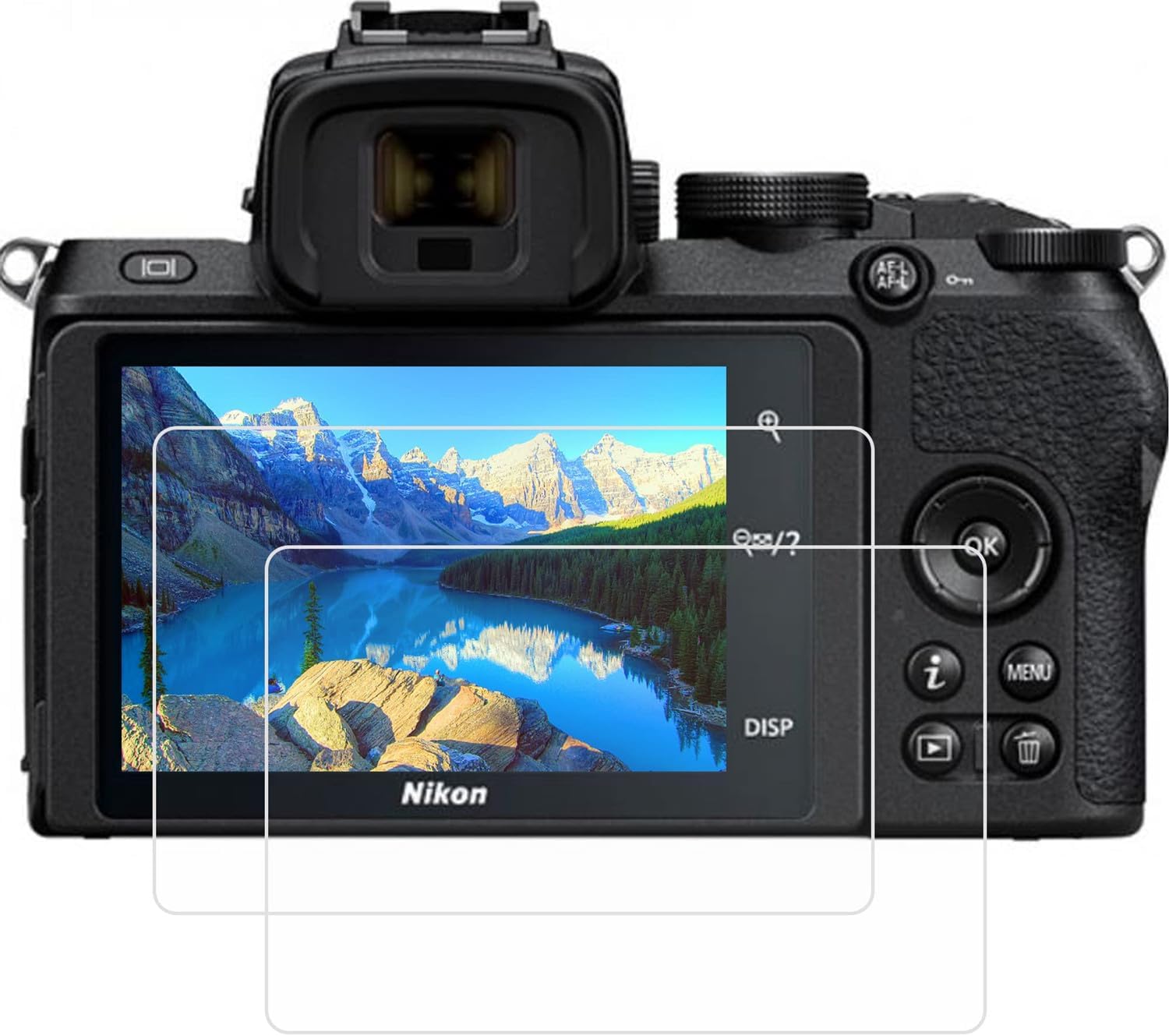 2 Pack Tempered Glass Screen Protector Compatible with Nikon Z50 Z 50 Digital Camera Ultra Clear LCD Screen Protector 9H Hardness Anti-Scratch Bubble-Free Anti Fingerprint