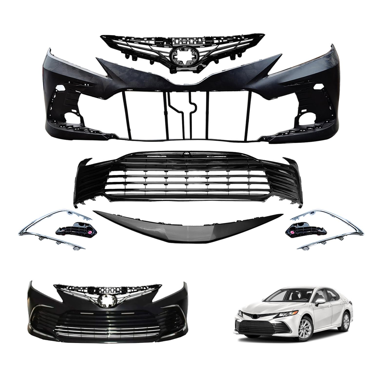 Amazon.com: Camry LE Front Primed Bumper Kit Compatible With 2021