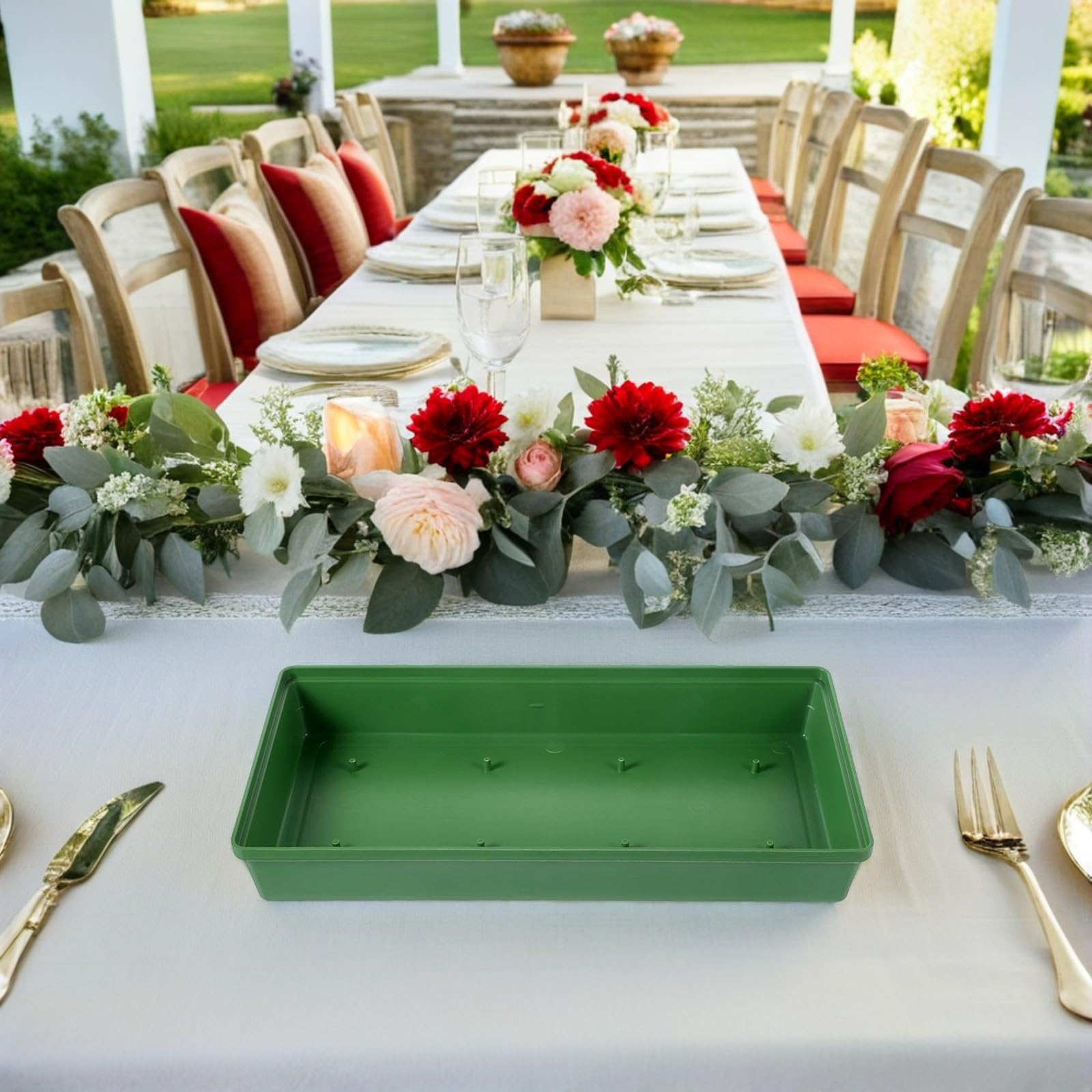 Soportes para Arreglos 10 Piezas Cuencos de Plástico 28 CM para Decoración de Bodas y Fiestas Flores Artificiales