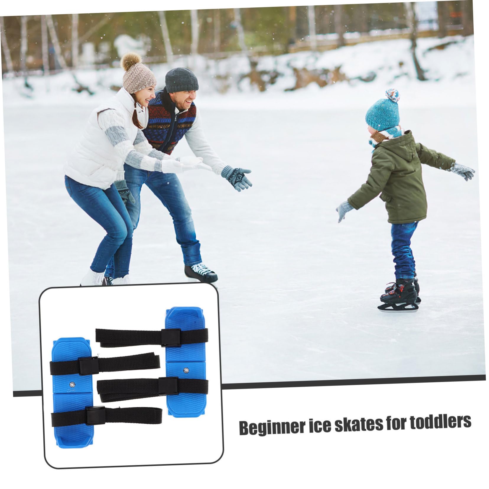Patins à Glace Réglables pour Garçon et Filles à Double Lame, 1 Paire