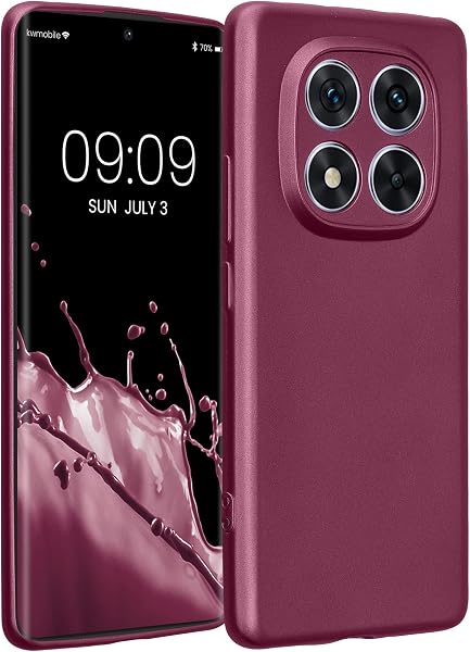 kwmobile Carcasa Compatible con Xiaomi Redmi Note 14 Pro 5G / Poco X7 Funda - Funda Ultrafina de TPU con Bordes elevados - Lavanda Metalizado - 1