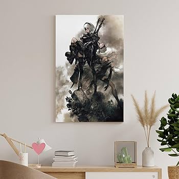 Amazon.co.jp: 絵画 インテリア ニーアオートマタ NieR 2B 9S A2 壁の