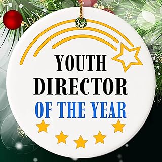 Congratulation Gift for Youth Director Ornament Cirle Ceramic - The Awesome Youth Director of The Year