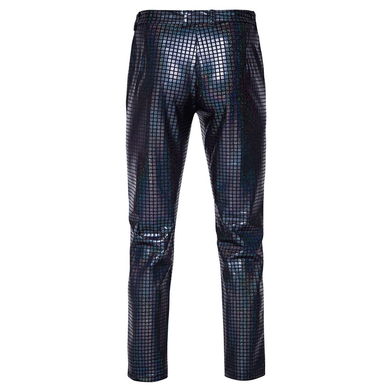 Silvester Outfit Herren FaschingskostüMe Glitzerhemd Schlaghose 2 StüCk Anzug 70Er Jahre Karneval Disco Outfits Pailletten Oberteile + Ausgestellte Hose Hippie Flare Freizeithose Set