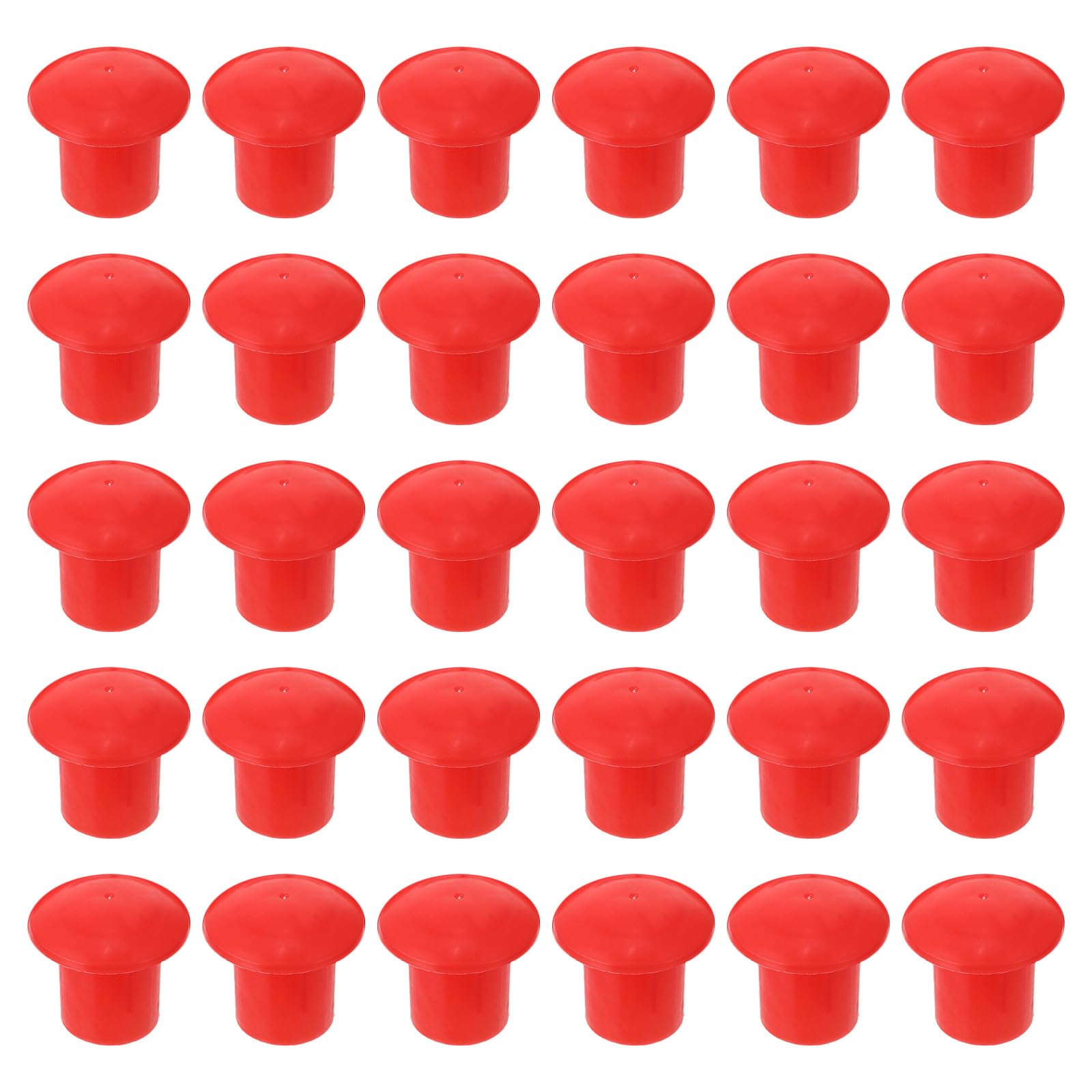 Hemobllo 30 Tapas Protectoras de Seguridad para Varillas de Refuerzo de Plástico Rojo, Resistentes al Desgaste y Compresión, Ideales para Construcción