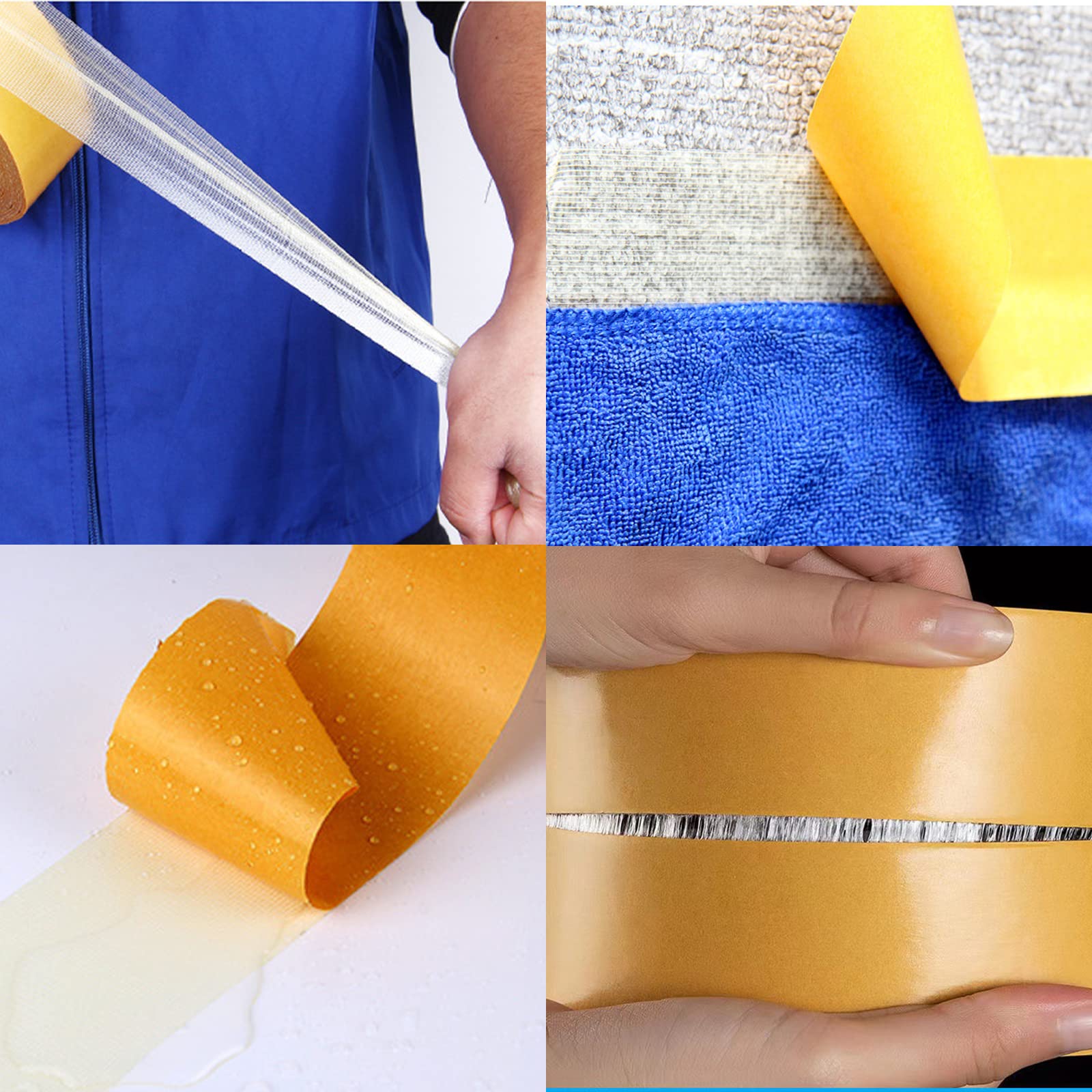 Nastro Antiscivolo Per Tappeti - Rotolo 4cm X 20m Biadesivo Per Pavimenti - Foto 4