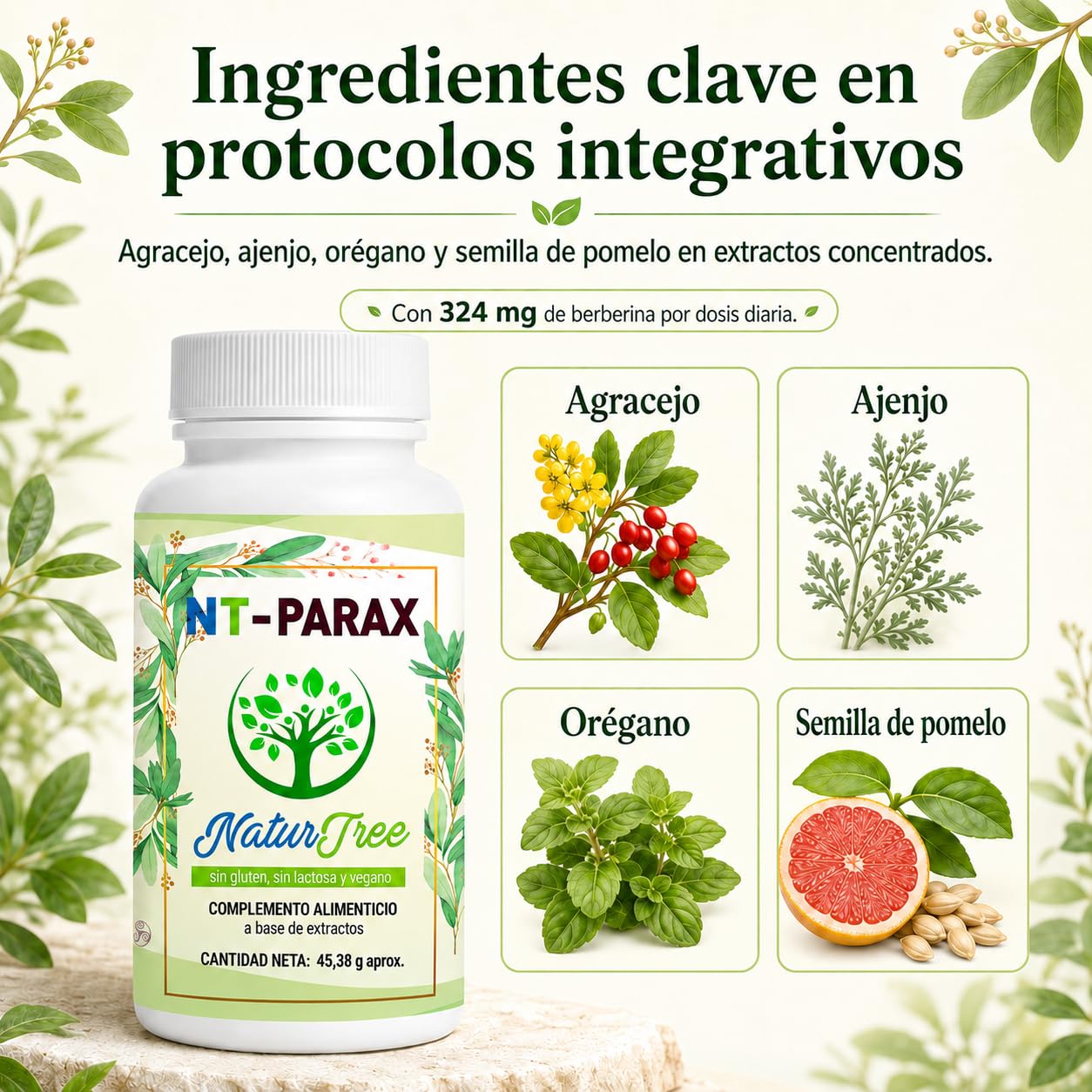 NT-Parax | Berberina, Ajenjo y Orégano | Salud Digestiva