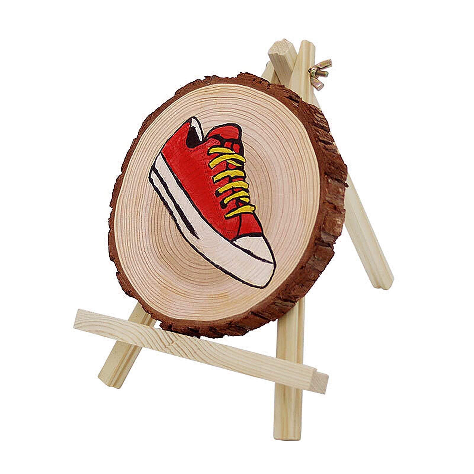 30 Tranches De Bois Naturel Avec Trous + Corde - Diamètre 6-7cm - Pour Décoration Noël, Mariage, Bricolage, Peinture - 9