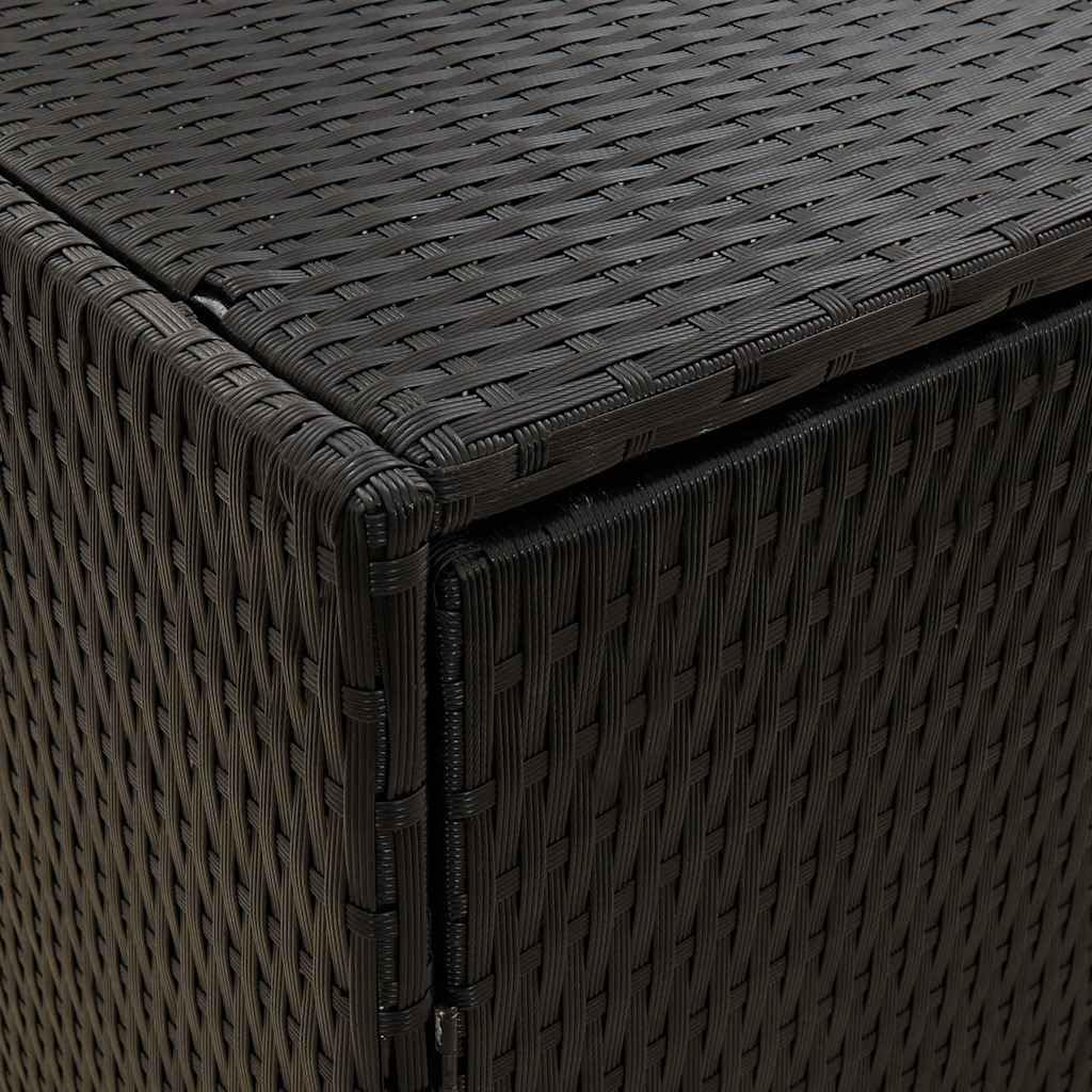 vidaXL Gartenschrank Schwarz 198 x 55,5 x 80 cm Poly Rattan