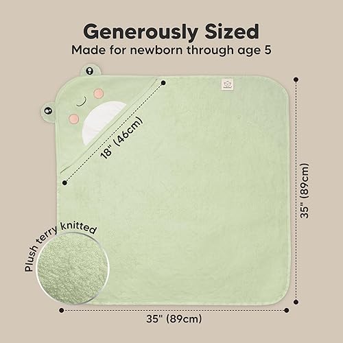 Miniatura 4 de KeaBabies Toalla de bebé con capucha para recién nacido, viscosa derivada de bambú, toallas de baño grandes con capucha para niños, niñas, niños