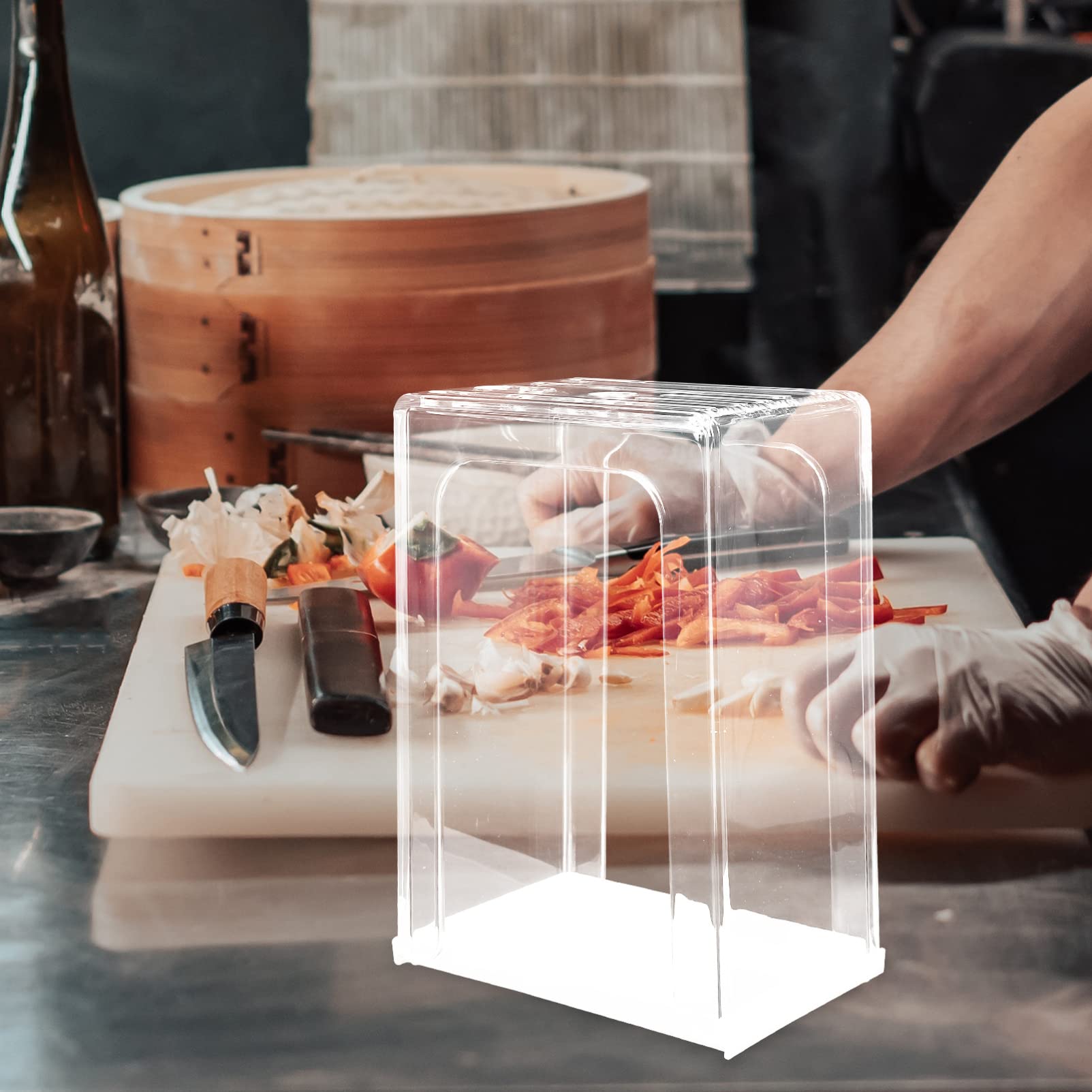 Smilco Transparenter Acryl-Messerblock – Abnehmbar, Platzsparend & Leicht Zu Reinigen Für Die Küchenarbeitsplatte