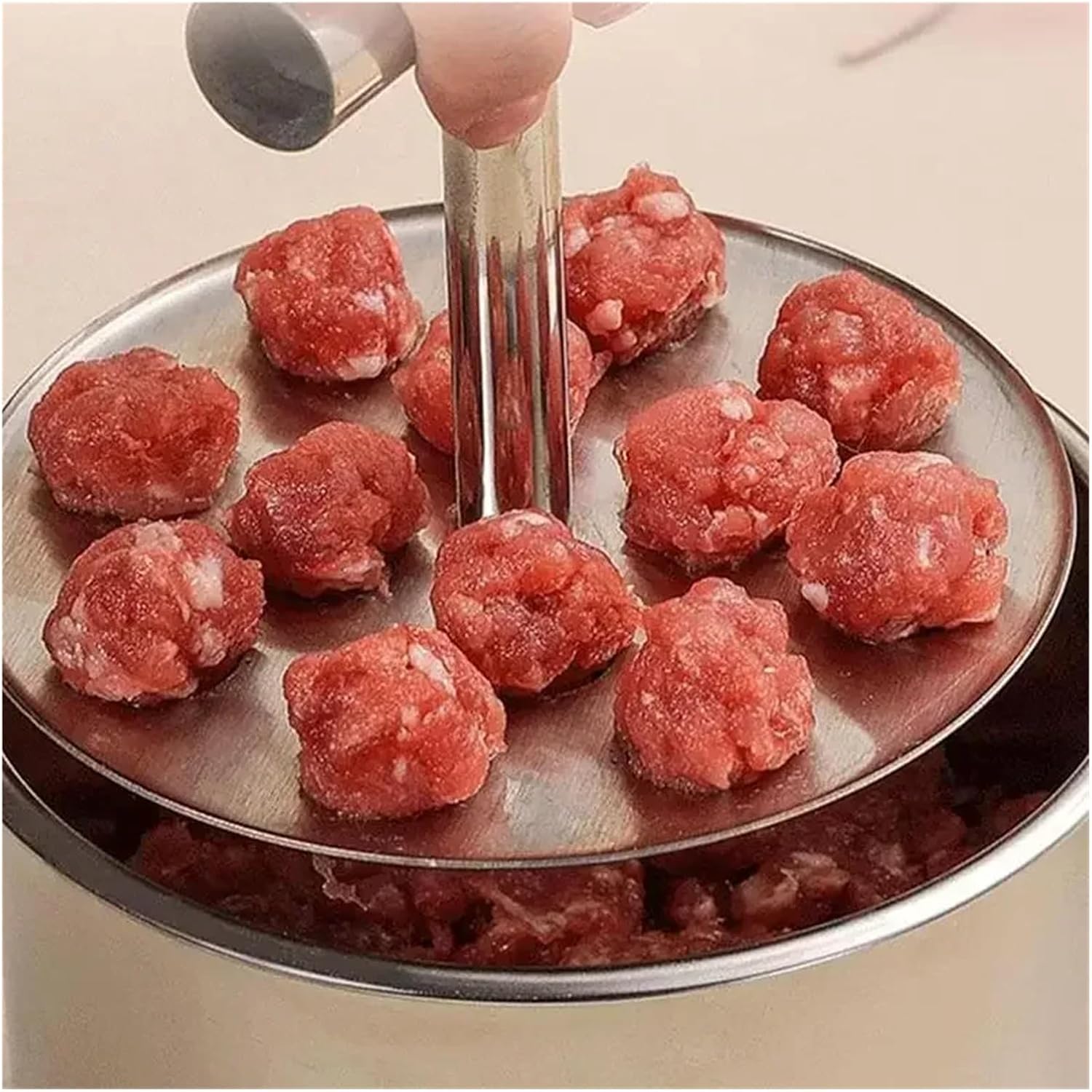 Press Meatball Maker Stainless Steel Balls Multi-Functional Tool Household Kitchen Mold(12 Holes)