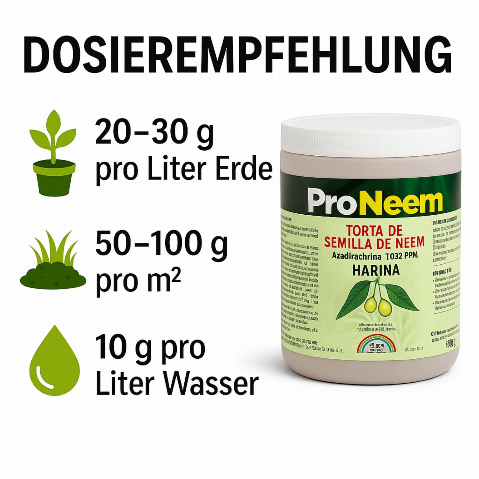 Weedness Neem Mehl für Schädlingsbekämpfung 5 Kg – Insektenspray Schädlingsbekämpfung Garten Pflanzen Anbau Indoor Outdoor