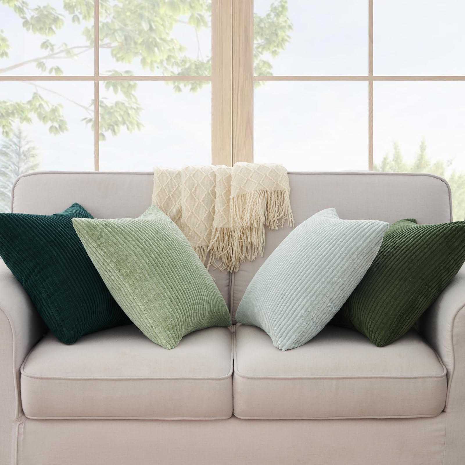 GENERICO Pack 4 Unidades Fundas De Cojín Decorativo Terraza