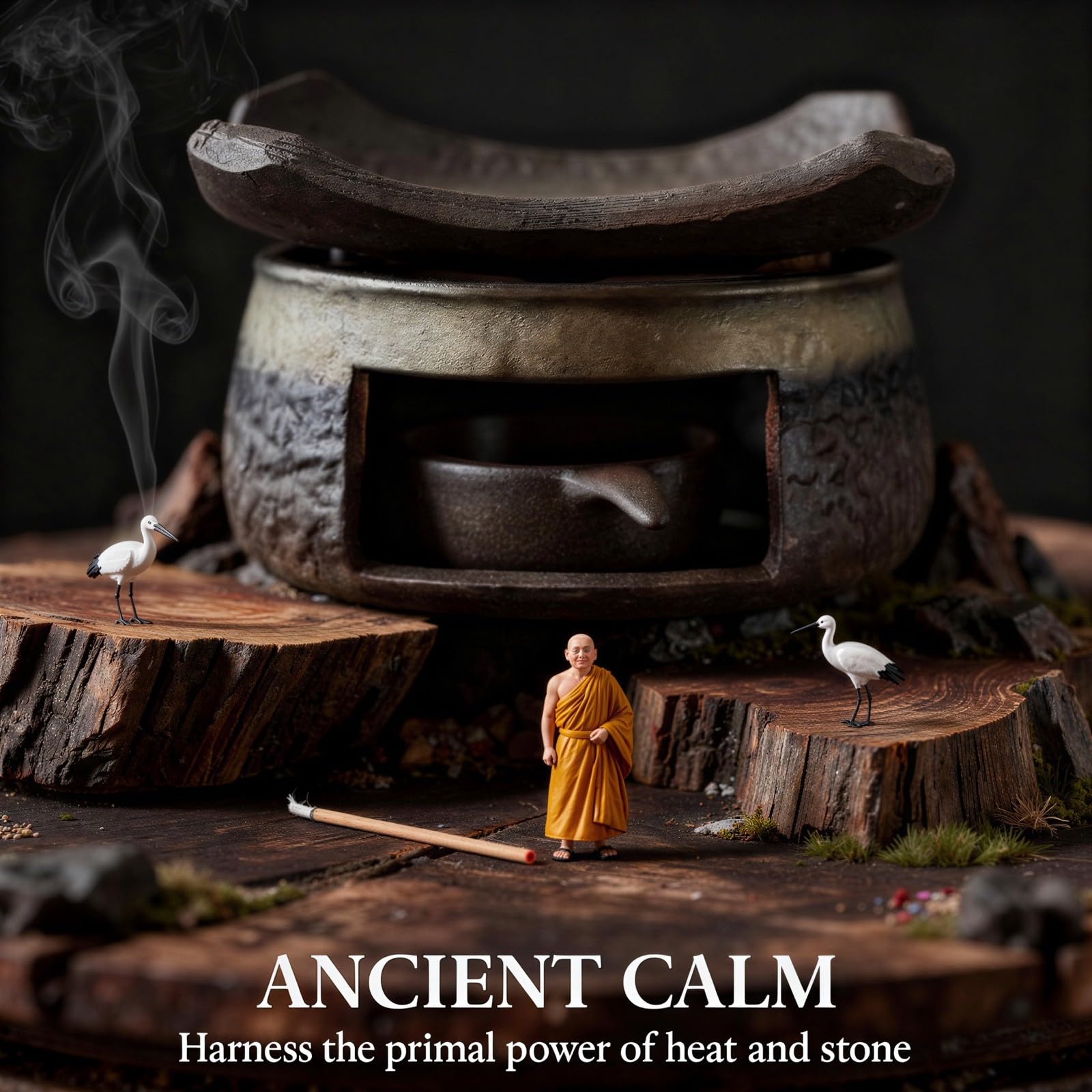 Keramik-Aromabrenner, Duftlampe für ätherische Öle, Teelicht-Kerzenhalter-Wärmer, Räucherschale für Kräuter, Duftverteiler im Zen-Stil für Zuhause, Büro, Meditation und Entspannung