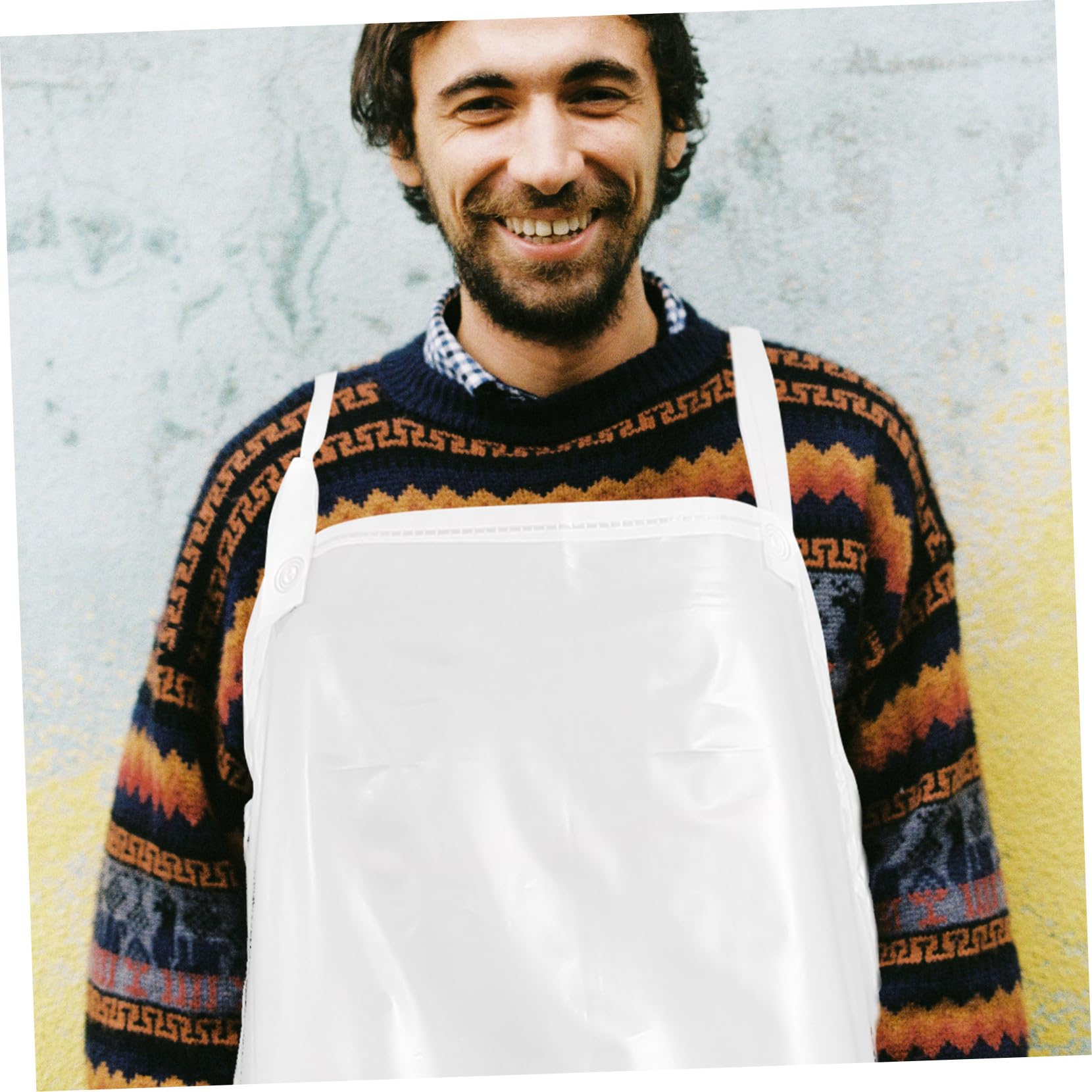 COLLBATH 4 Stücke Wasserdichte Verstellbare Küchen Gartenschürze aus Robustem PVC Ölresistent Wiederverwendbar Unisex für Kochen Grillen Tierpflege und Hausarbeit