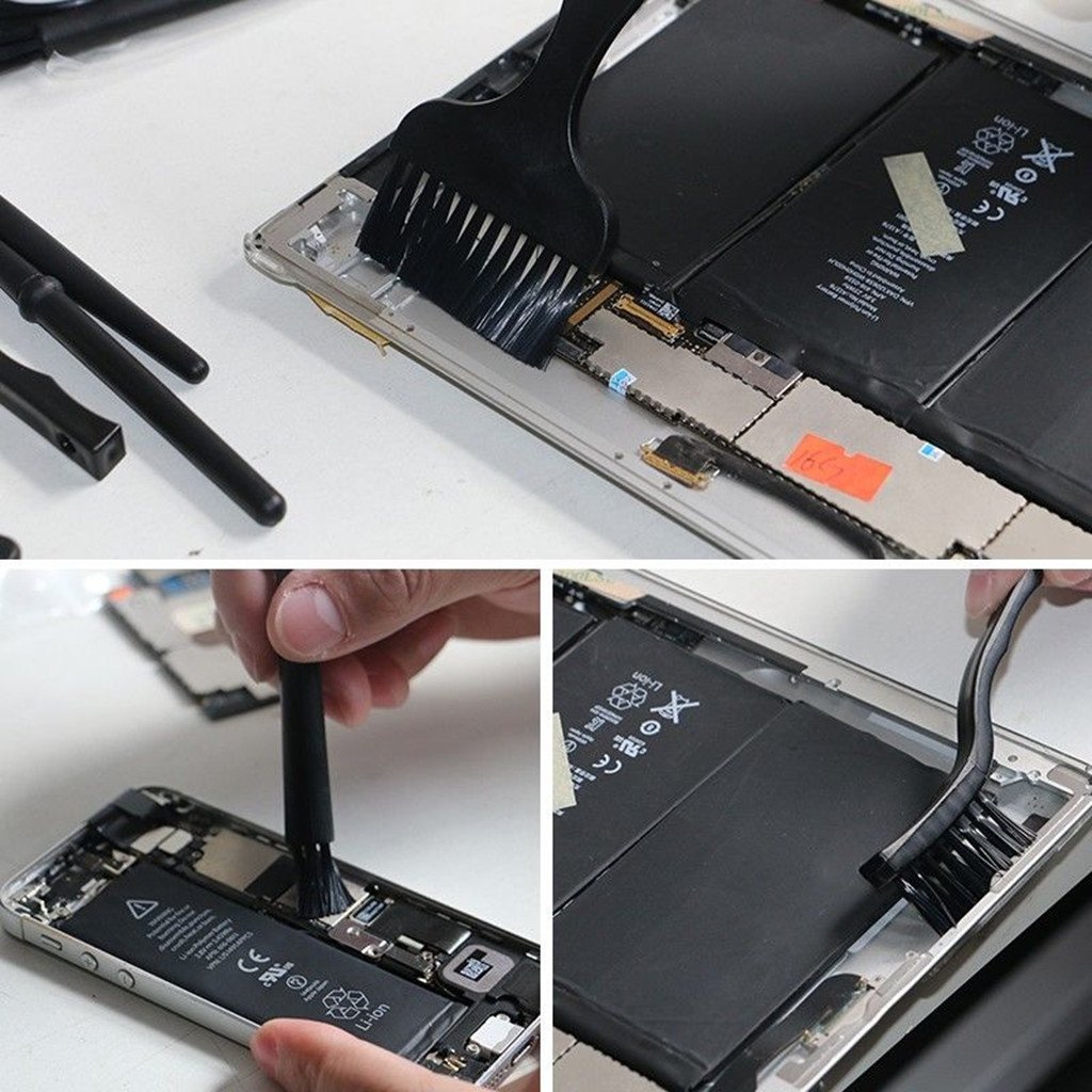 8x Brosse À ESD Pinceaux Antistatique Outil Réparation Téléphone Portable