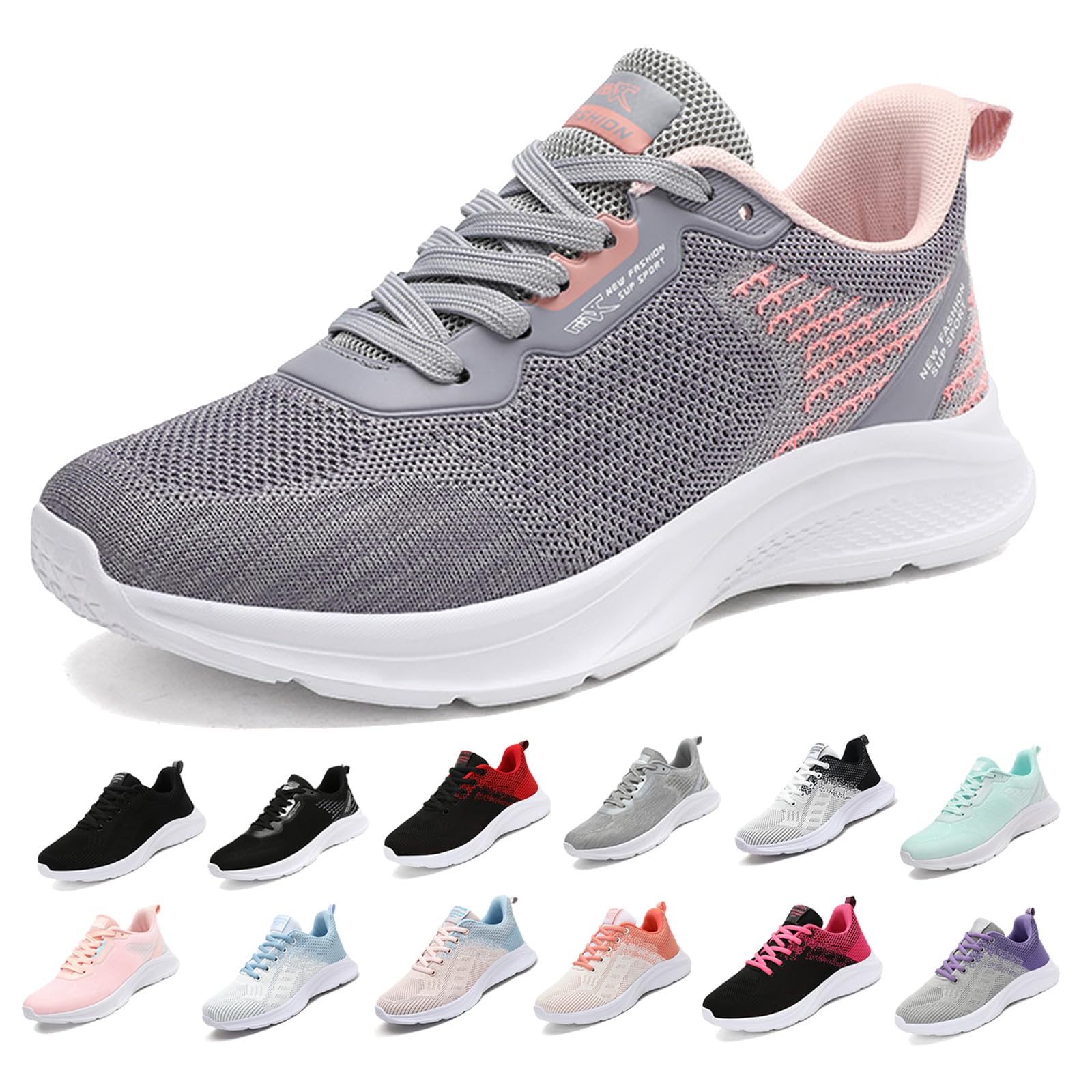 MIDQCGL Uomo Donna Scarpe Sportive Donna Scarpe da Ginnastica Corsa Sportive Fitness Running Sneakers Scarpe Basse Casual Walking Trainers 35-45EU