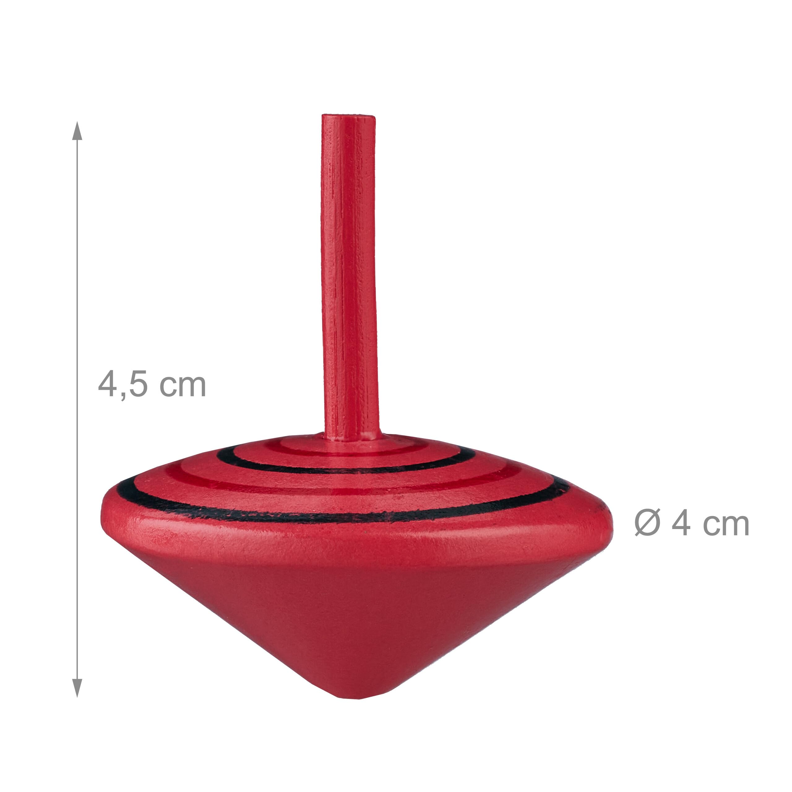 Relaxdays Trottole per Bambini in Legno, Set da 24, Regalini e Pensierini per Feste di Compleanni, Giochini, Colorate