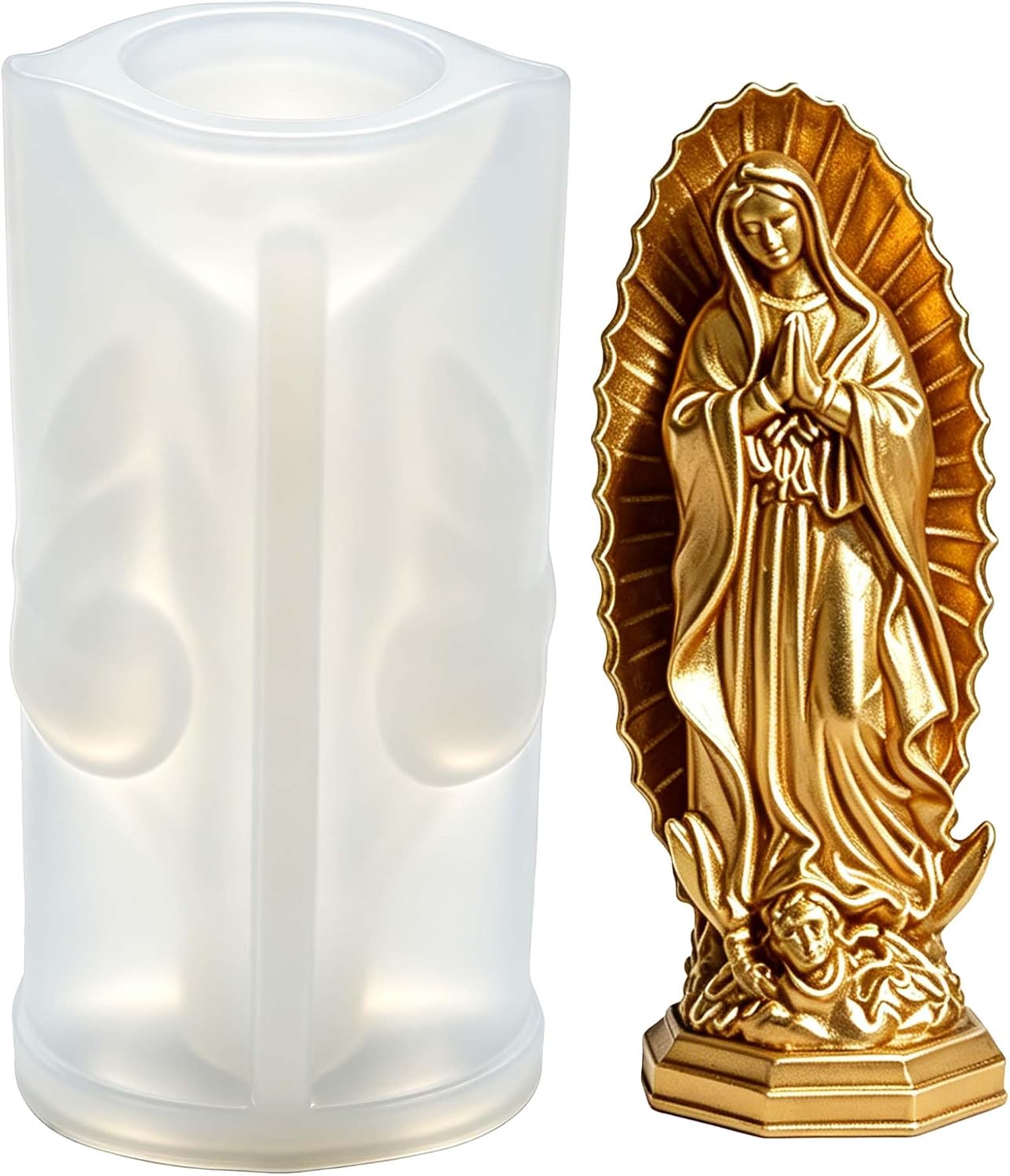 Religious Theme Silicone Candle Mold,Resin Casting Mold,Virgin Mary