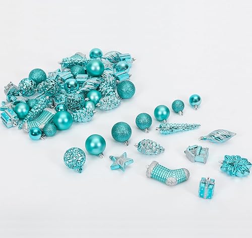 Vista 180 de AMS - Adornos chapados, bolas de Navidad, para decoración de fiestas de vacaciones, colección de árbol para boda, Acción de Gracias, fiesta