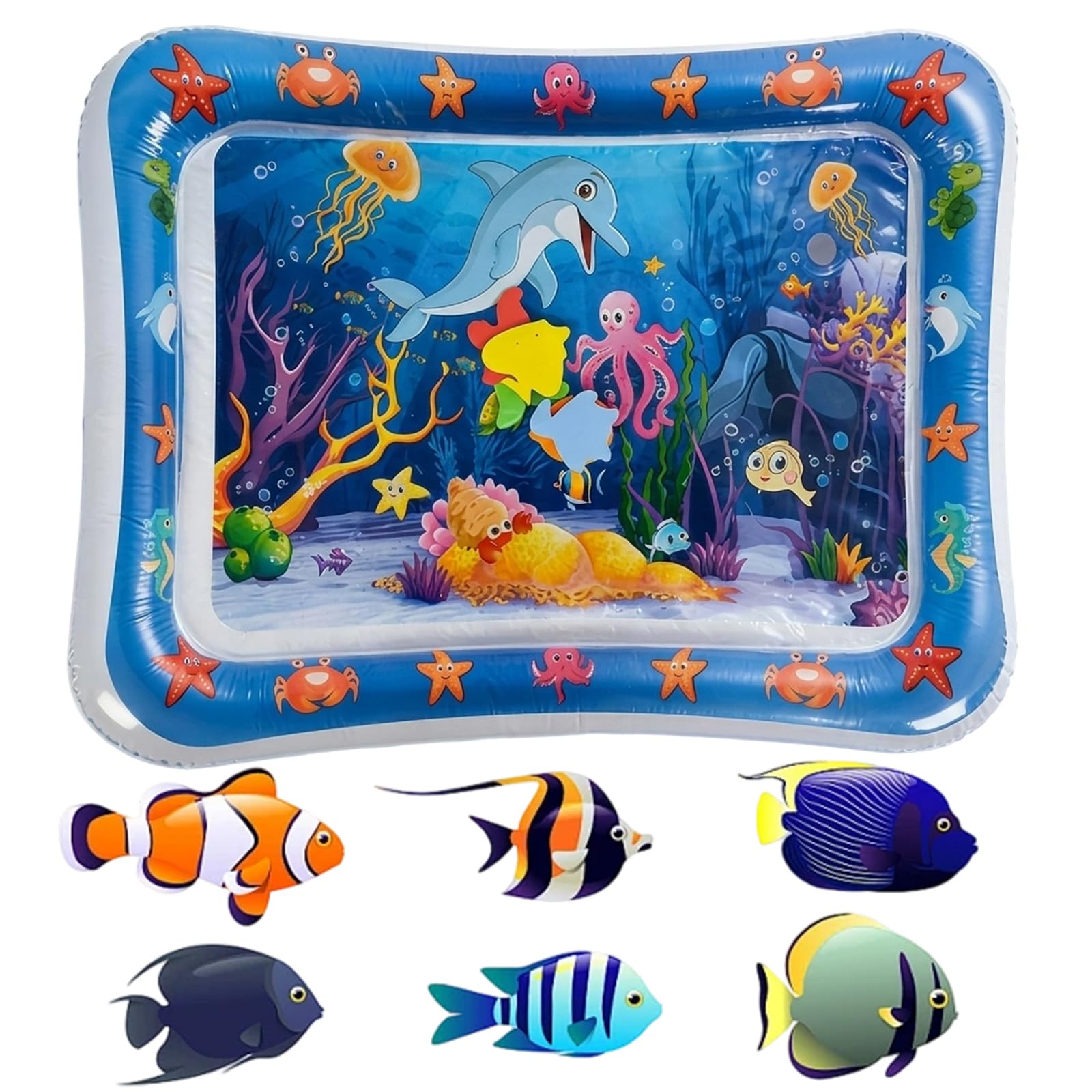 Water Play Mat, Tummy Time Water Mat for Adults, Large Water Mat for Relaxation and Sensory Stimulation, Durable Water Play Mat with Secure Sealing, Portable Water Mat for Various Settings
