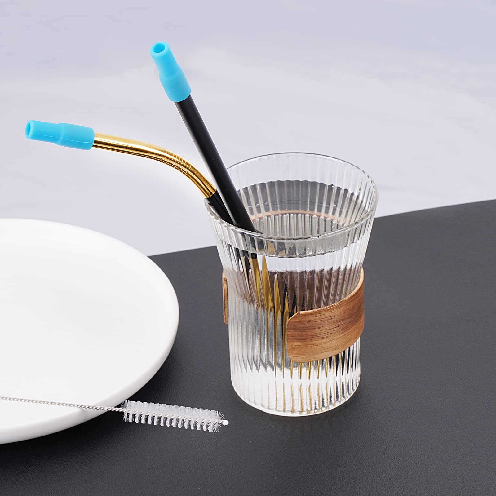 Set di 8 posate in acciaio inox portatile, cucchiaio, forchetta, bacchette da viaggio (viola