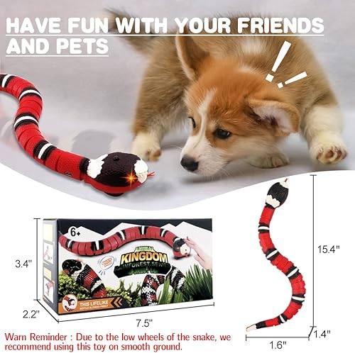 Miniatura 6 de Juguete de serpiente RC de inducción infrarroja para niños, juguete para mascotas, recargable por USB, juguetes de broma para interiores y