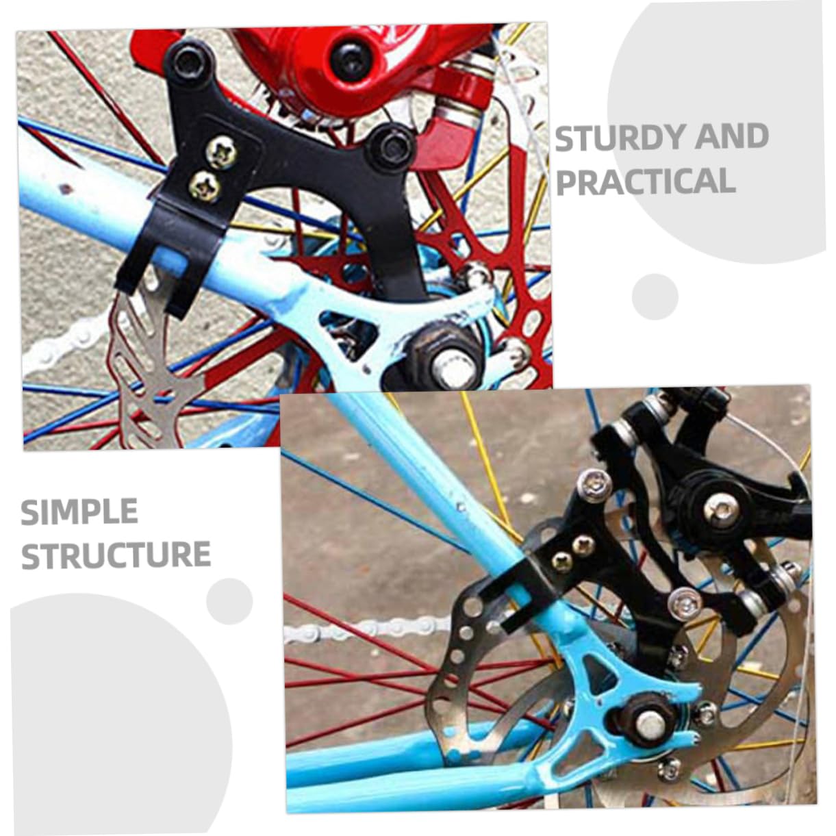 CLISPEED Bremsadapter Für Fahrräder Einstellbare Disc Brake Halterungen Für Gewöhnliche Und Mountainbikes Carbonstahl Zubehör Für Radfahrer
