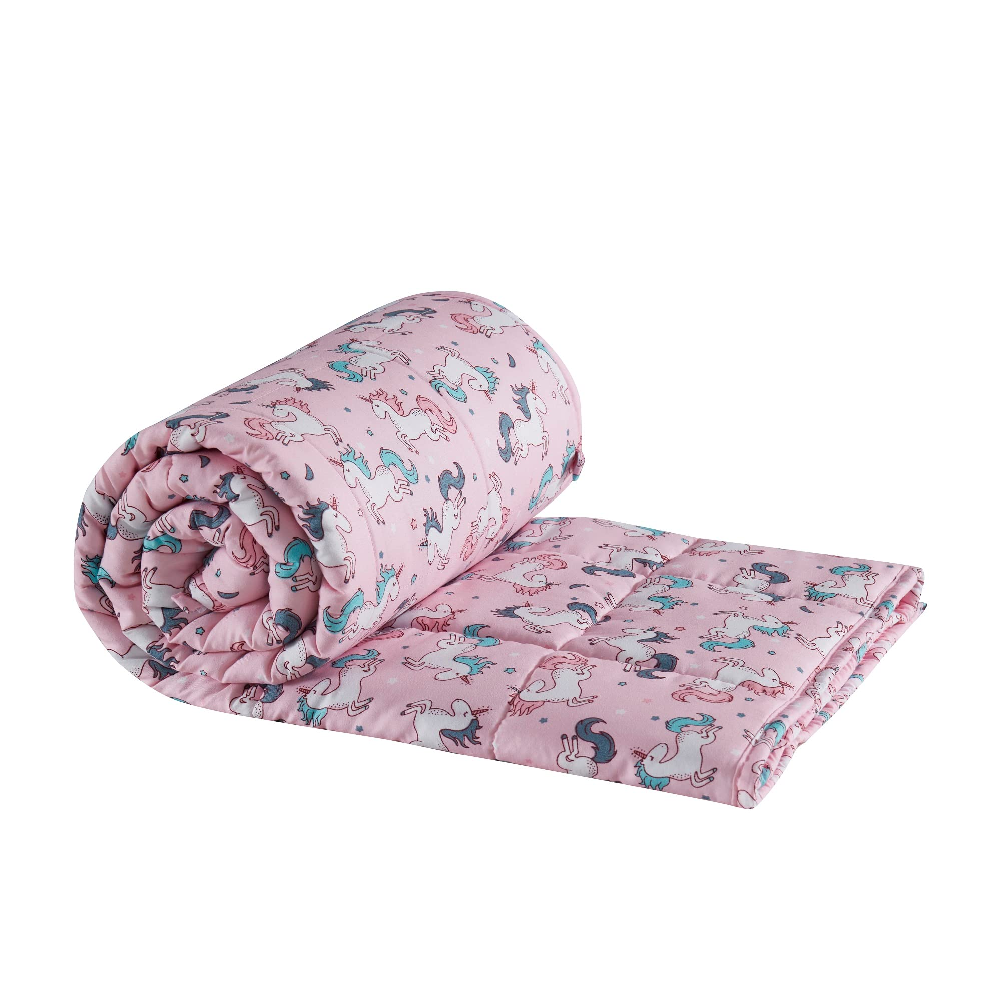 Kute KidsKute Kids Weighted Blanket for Children - 40 by 60 inches and 7 Pounds - Ages 5 & Up - Cozy Snuggly Weighted Cover While Asleep (Unicorn)