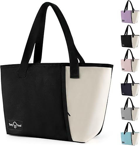 Aebor Bolsa de almuerzo para mujeres y hombres, lonchera reutilizable, gran capacidad, a prueba de fugas, con bolsillo frontal para el trabajo,