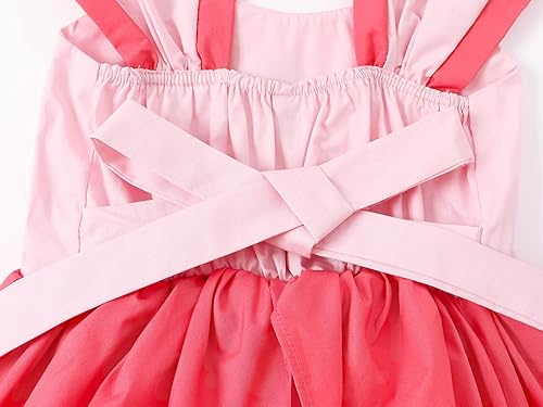 Miniatura 9 de Eledobby Princess Pink Costume Dress for Girls Halloween Cosplay Outfits Birthday Party Fancy Toddler Dress Up