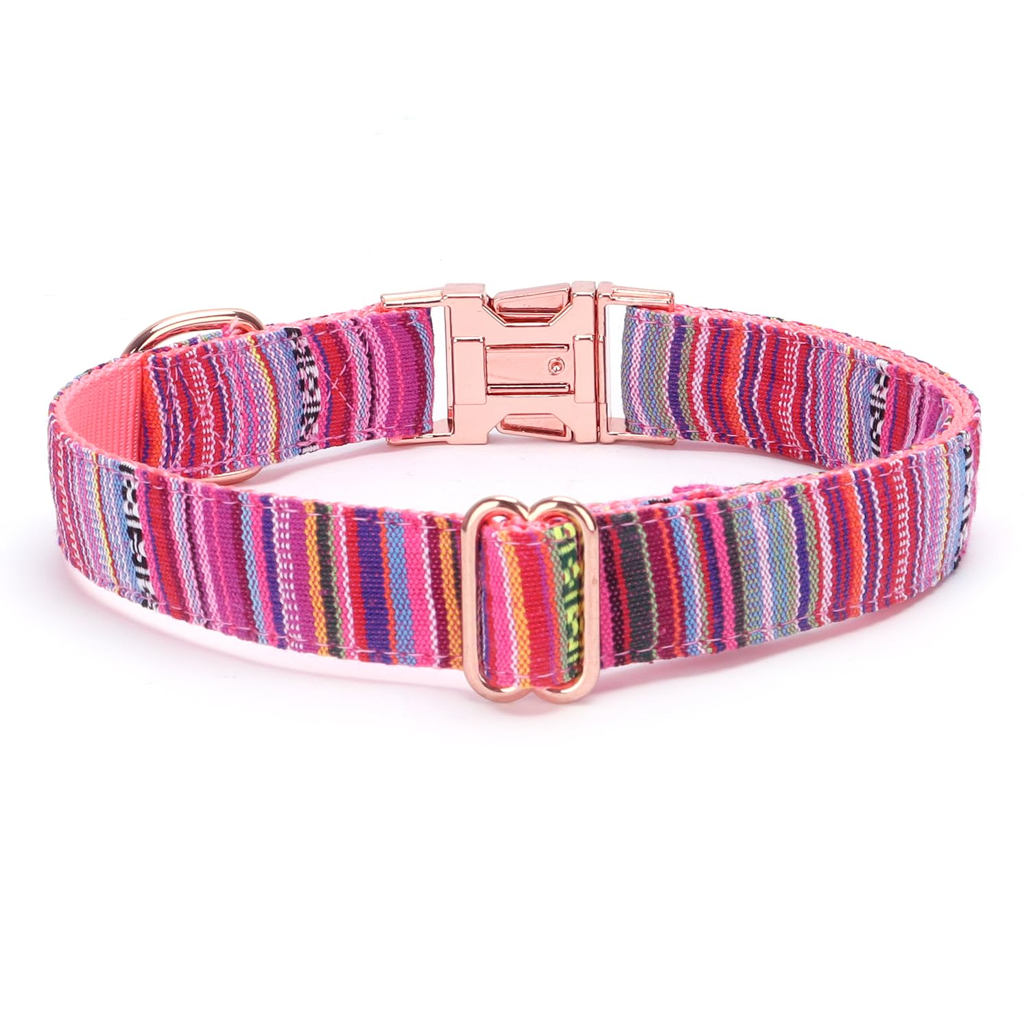haoyueer Multi-Colored Stripe Dog Collar - Image 2