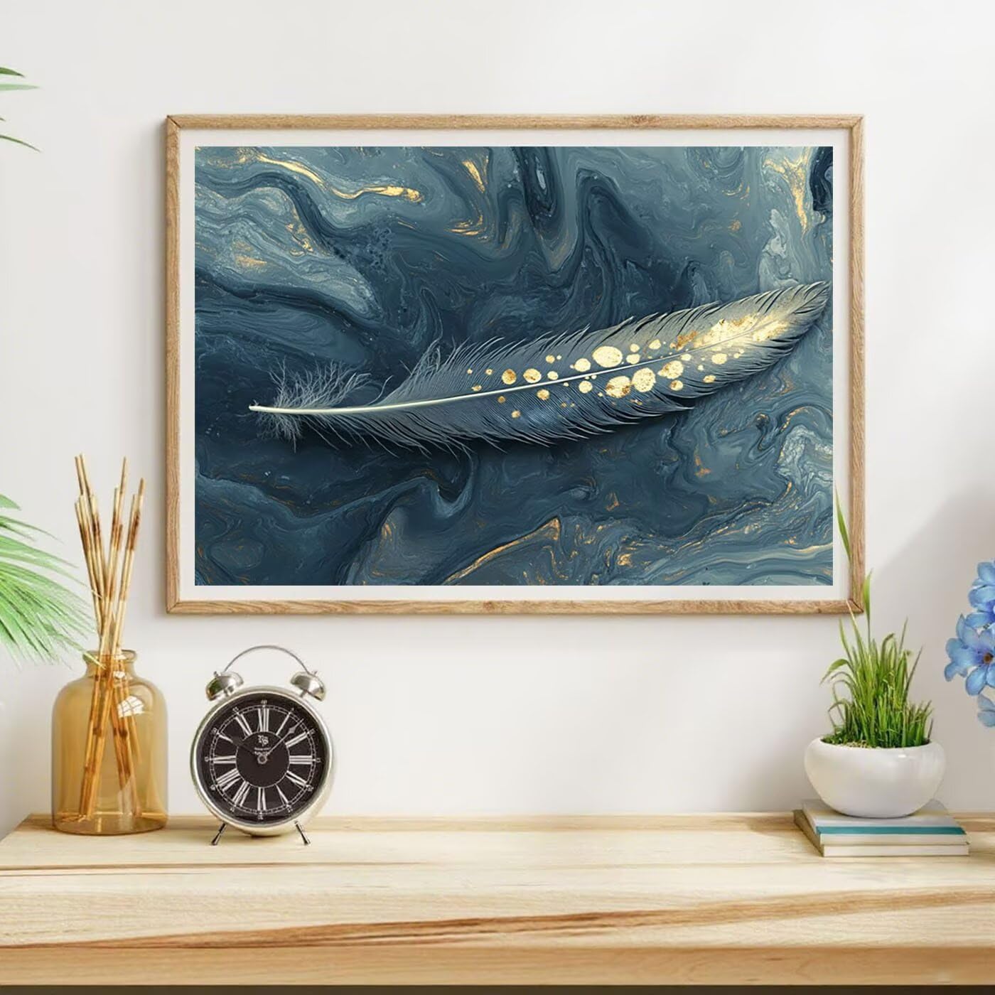 Zestawy do malowania diamentowego, niebieskie diamenty, 5D, DIY, pióro, pełne wiercenie, haft, cekiny, klejnot, sztuka, obrazy, sztuka i rzemiosło, obrazy do dekoracji ścian domu, 91 x 137 cm, W-8887