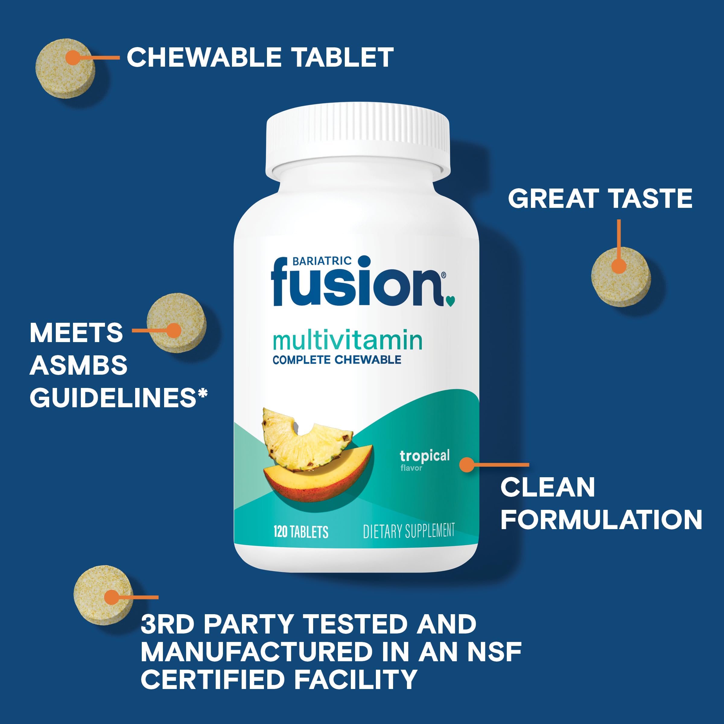 Bariatric Fusion Complete Multivitamin, Tropical, 120 Chewable Tablets — Amazon image 3