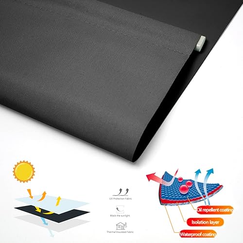 Miniatura 3 de NUTRO CHILL Persianas opacas con aislamiento térmico, persianas enrollables con protección UV para el hogar, cocina, baño (24 pulgadas de ancho x 68