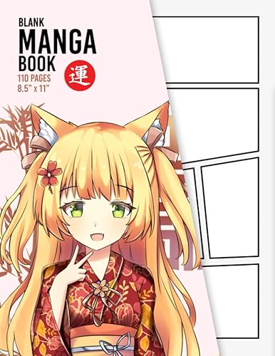 Blank Manga Book: Create Your Own Manga &amp; Anime Sketchbook - 110 Pages - Over Different 20 Templates - 8.5" x 11"
