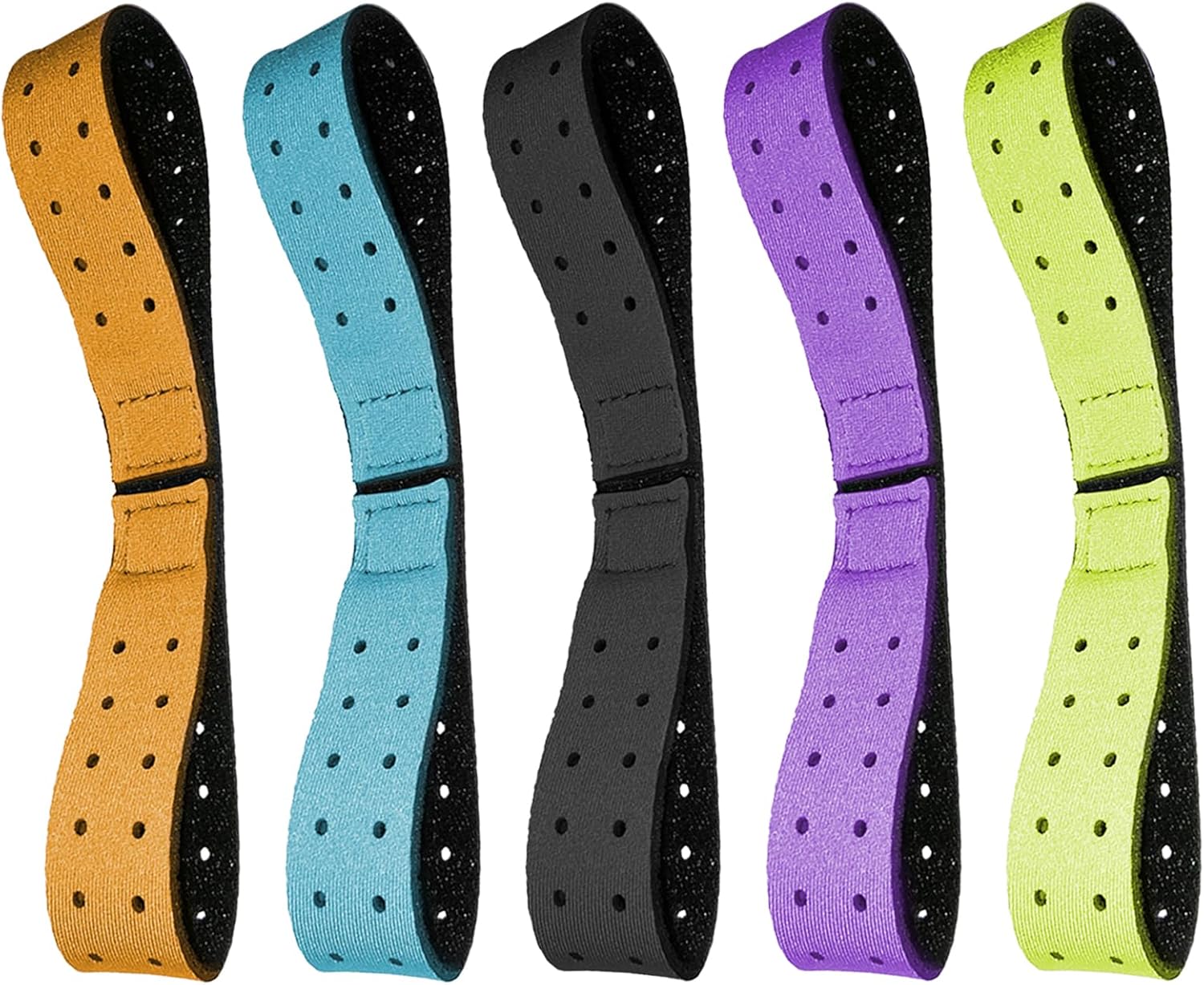 5 Pcs Replacement Armband Strap Heart Rate Monitor Band Soft Compatible with OTF, Orange Theory Fitness Adjustable Armband Strap (0.8 x 14.2 Inch)