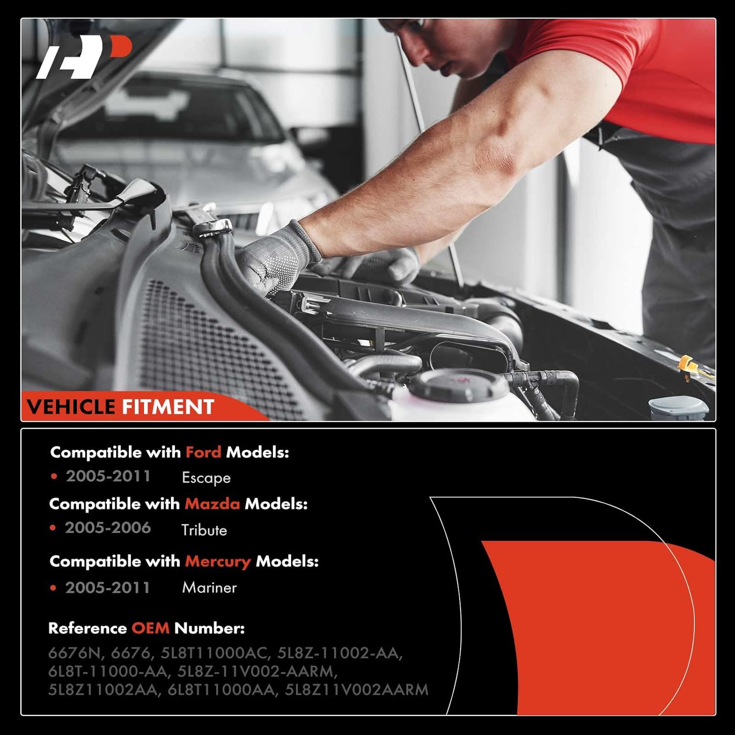 A-Premium Starter Motor Compatible with Mercury Mariner 06-11 & Mazda Tribute & Ford Escape 05-11, V6 3.0L Only, 12V 1.4KW 22-Teeth Counterclockwise Replace# 5L8T11000AC, 5L8Z-11002-AA, 6L8T-11000-AA