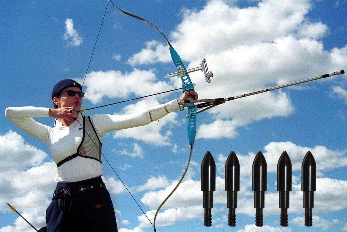 12pcs 100 Grain 125 Grain Archery Bullet Points Screw in Field Points Tips for Target Practice Shooting