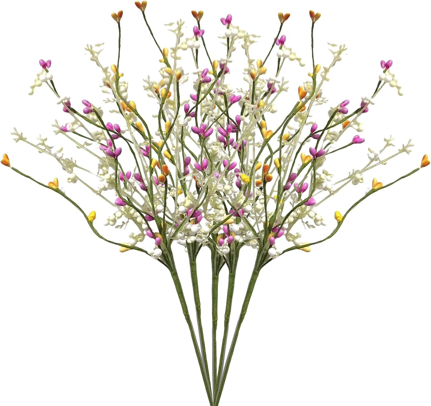 belupai 6 pcs Spring Berry Stems, Spring Floral Picks Stems