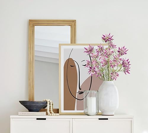 Miniatura 5 de Hollyone 3 piezas de flores artificiales moradas de seda de 26.3 pulgadas, flores falsas de protea con tallo largo, ramas de arreglo de flores