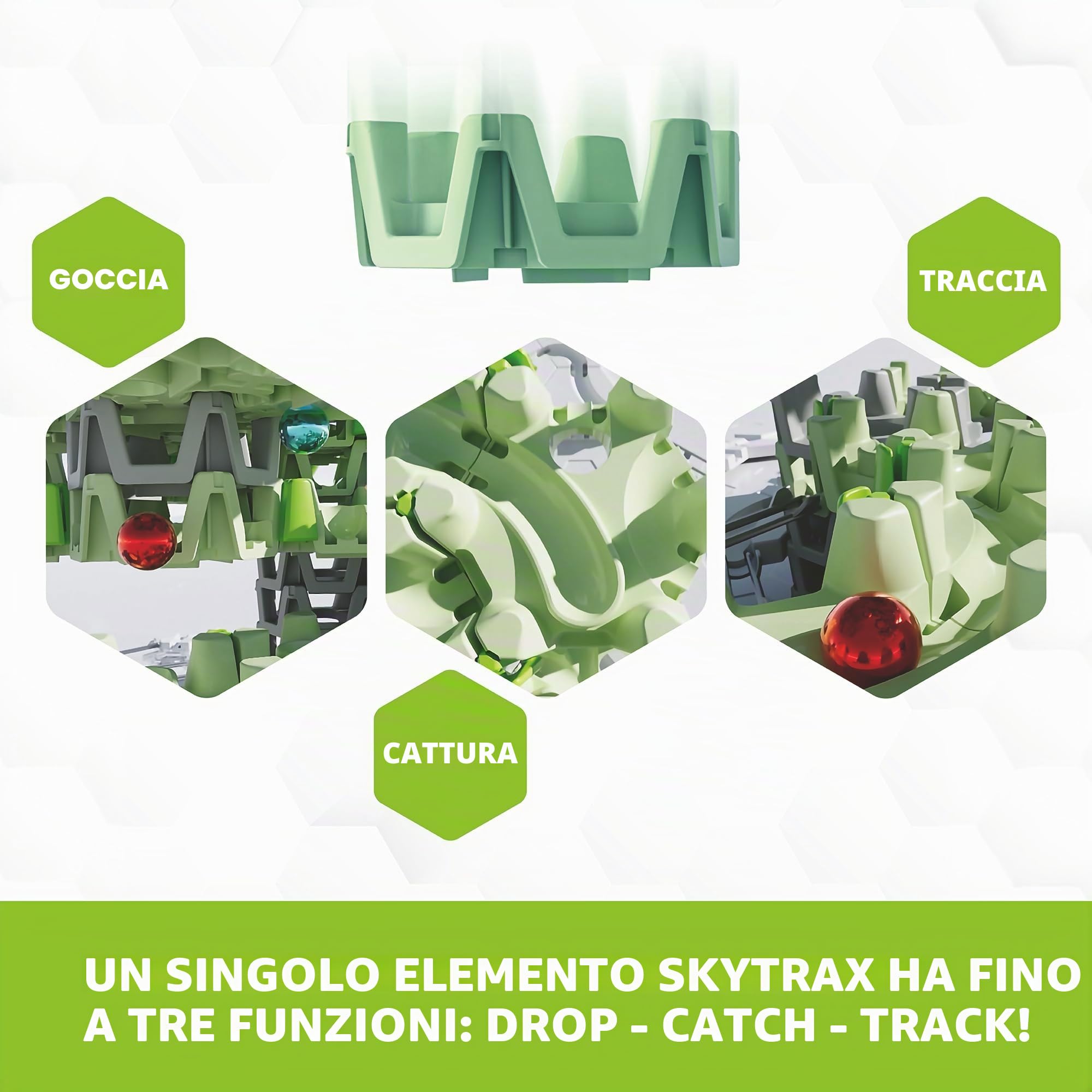 Ravensbuger GraviTrax Extension Skytrax - Estensione GraviTrax per le tue spettacolari piste da baseball - giochi da corsa e da costruzione in marmo da 8 anni