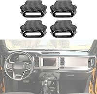 Vista 1 de Jimen Compatible con Ford Bronco 2021-2023, 4 piezas de cubierta de botón de ajuste de ventilación de aire de consola central (fibra de carbono)
