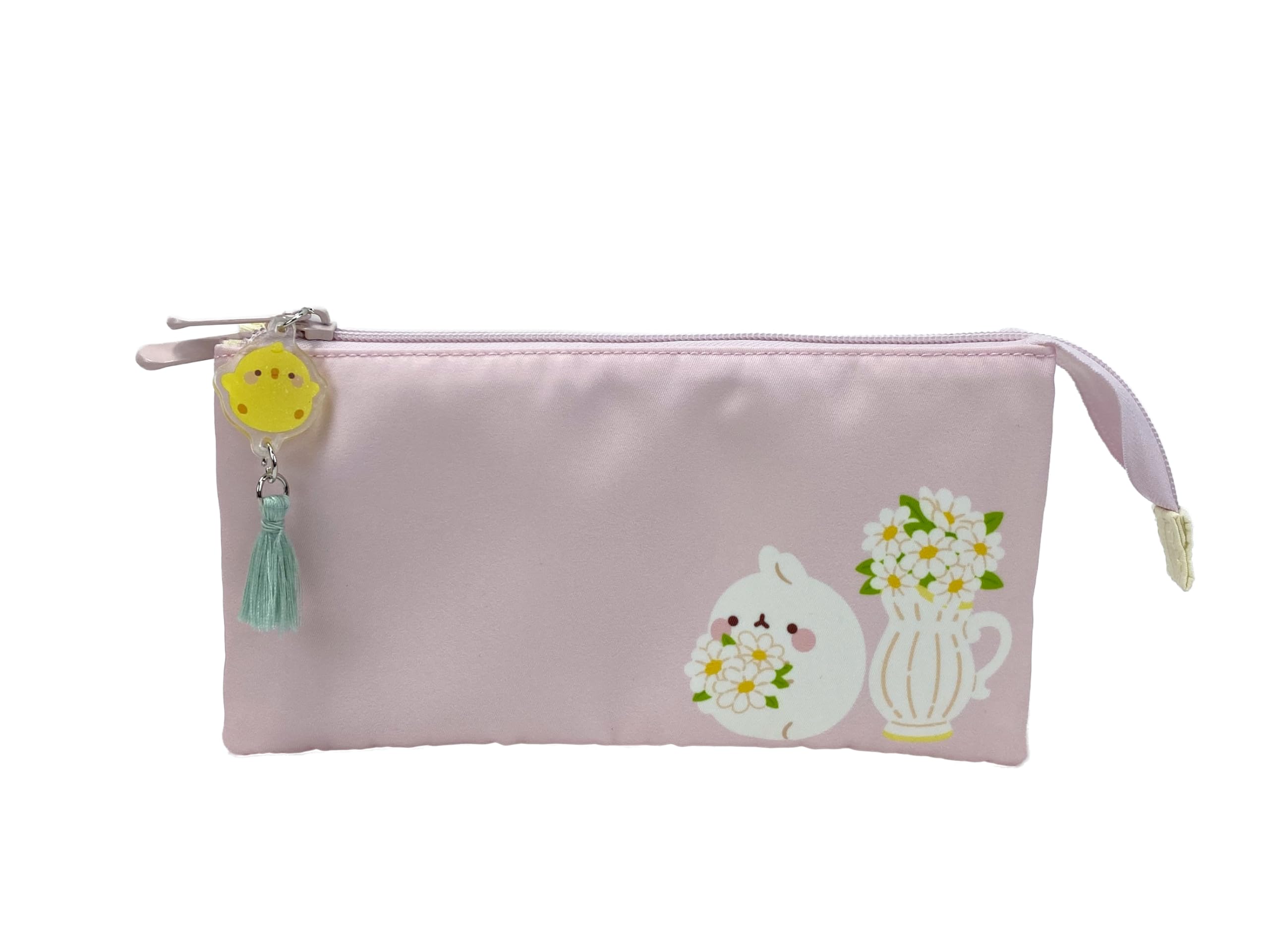 CYPBRANDS CyP Brands-Molang, Pencil Case, Pencil Case, School Supplies, Blossom, Pink, Official Product, pink, Medium