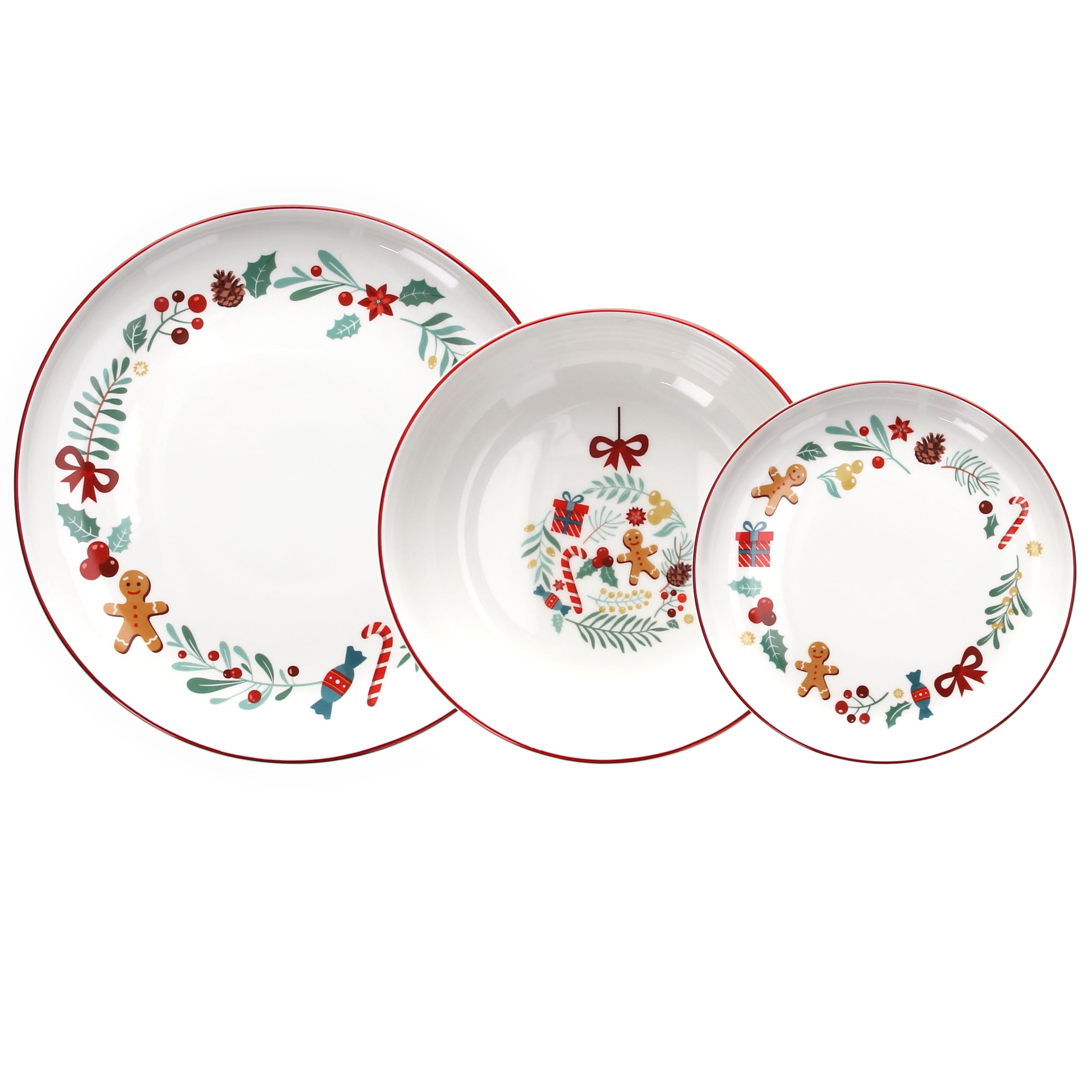 Tognana Carol, Servizio piatti 12 pezzi, porcellana, multicolor