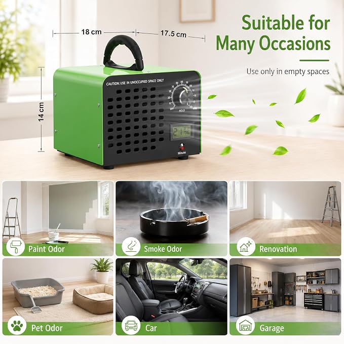Generador de ozono 60,000 mg/h portátil para hogar y vehículo miniatura 7