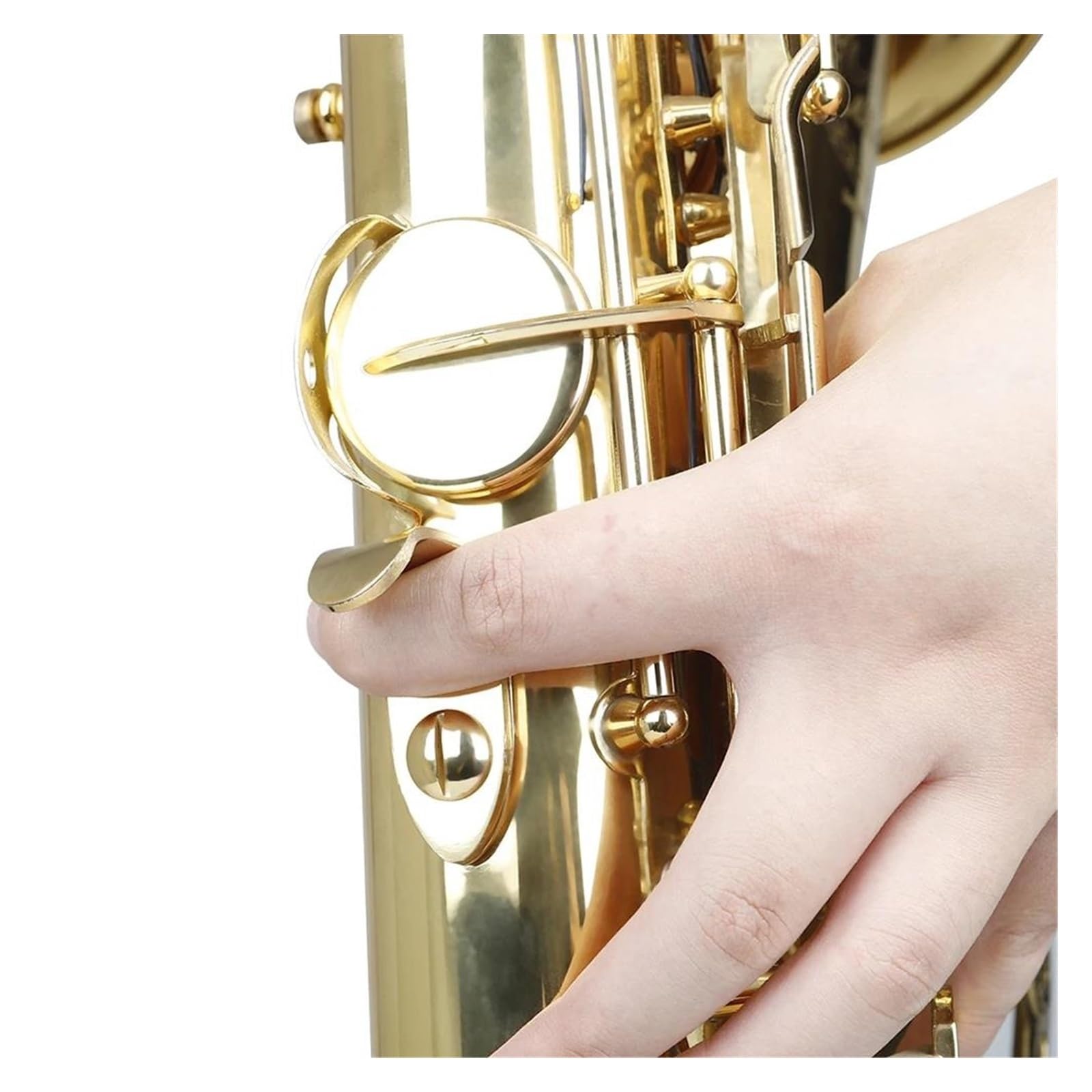 Akcesoria Do Instrumentów Saksofonu Mosiężna Podkładka Pod Kciuk Do Saksofonu Altowego Tenorowego Saksofonu Sopranowego Uchwyt Na Kciuk Akcesoria Do Instrumentów Dętych Drewnianych