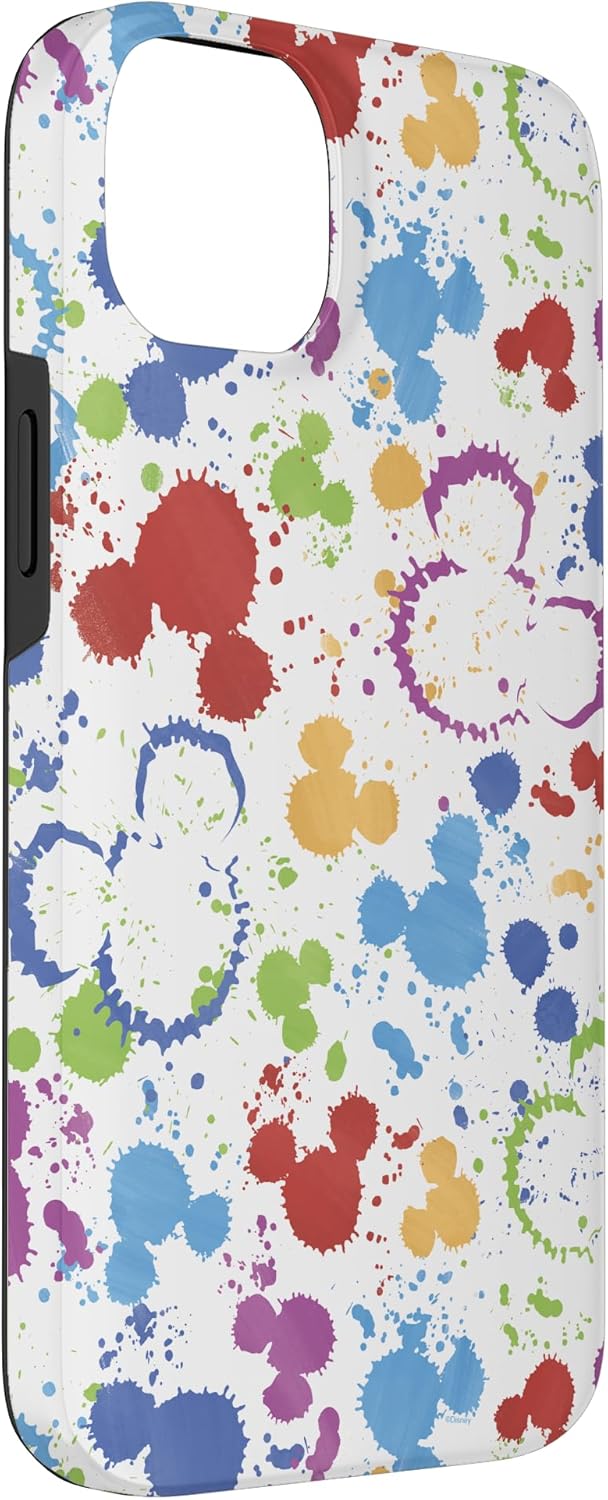 Disney Ink and Paint Mickey Mouse Icon Splat Pattern Case for iPhone 14 Plus