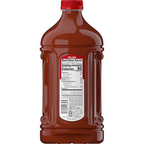 Campbell's Low Sodium 100% Tomato Juice, 64 fl oz Bottle